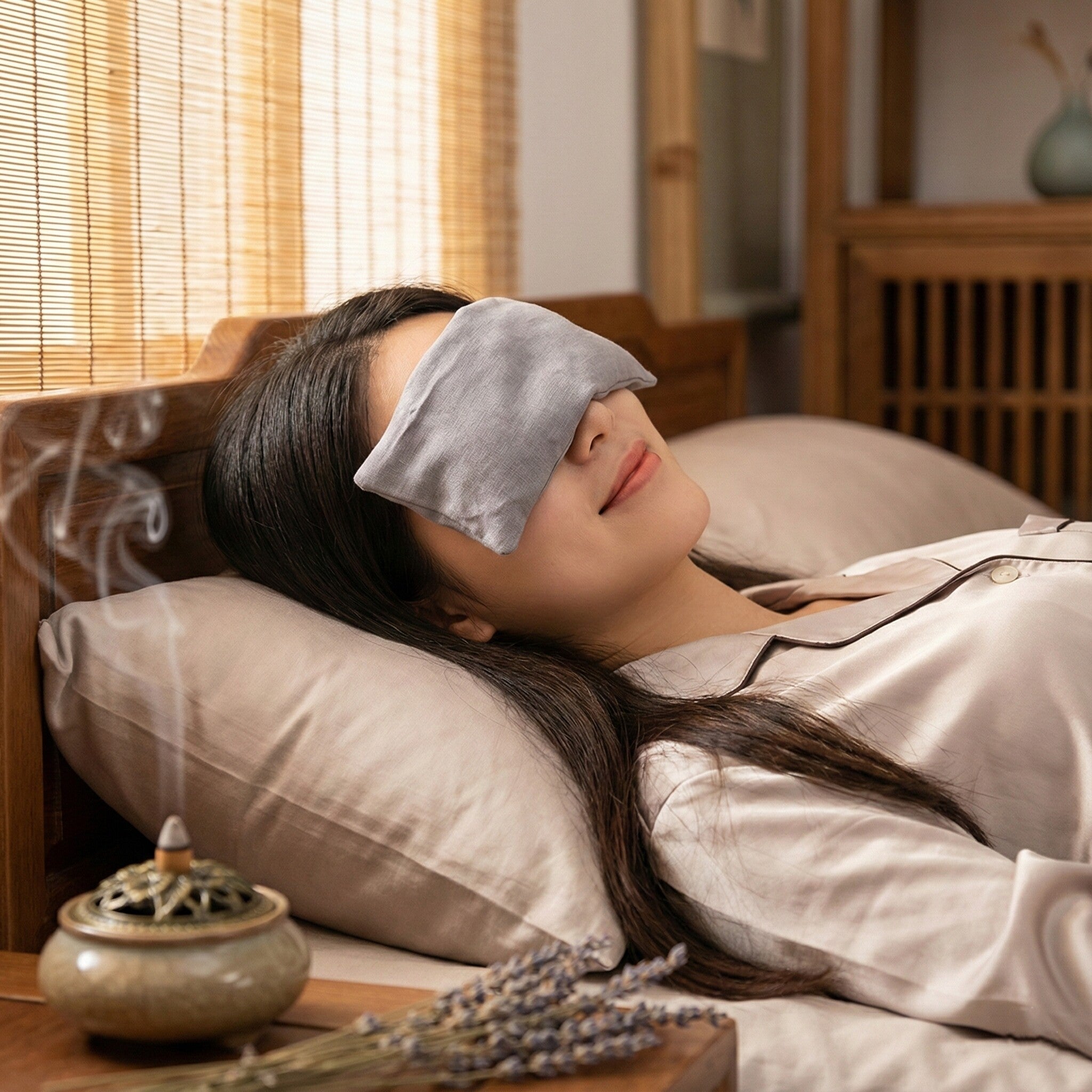 Coussin relaxant pour les yeux — lin & lavande